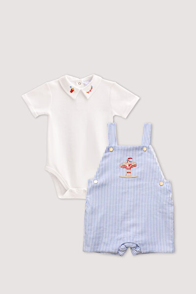 Atelier Babbi %100 Pamuk Salopet & Nakışlı Body Seti - Funfair