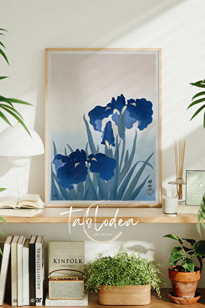 tablodea Pictură cu poster înrămat minimalist cu motive florale, artă japonez...