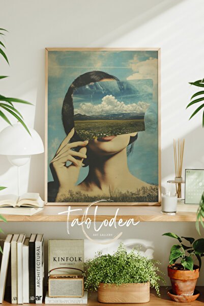 tablodea Pictură poster înrămată retro suprarealistă, pictură decorativă mode...