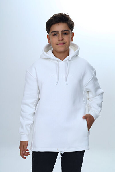 Fagis سويت شيرت رجالي كبير الحجم ذو قلنسوة وجيوب جانبية من قماش الشيرلونج بلو...