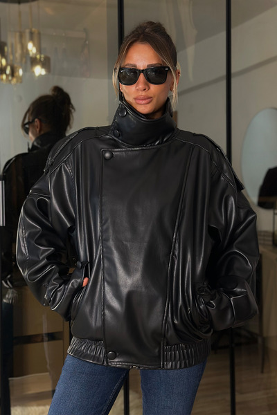 NET OF NOT Jachetă din piele virală ZR Model YSL supradimensionat