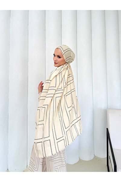 Melike Tatar Desenli Şal 32-504 STD TAŞ