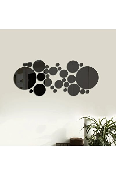 MaffStuff Oglinzi Autoadezive Decorative Negre MaffStuff®, Set 31 Bucăți Acri...