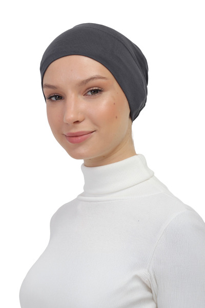 TRModam Boneta Hijab elastică anti-alunecare - Practică și confortabilă, țesătură organică, de înaltă calitate - Afumată