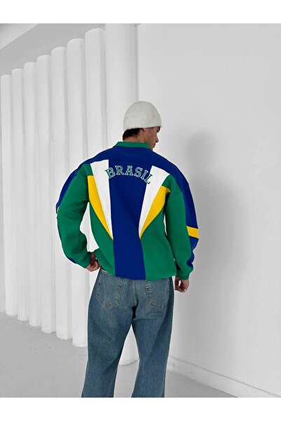 İLKCET MODA Φούτερ Unisex Oversize Premium με κέντημα Βραζιλίας