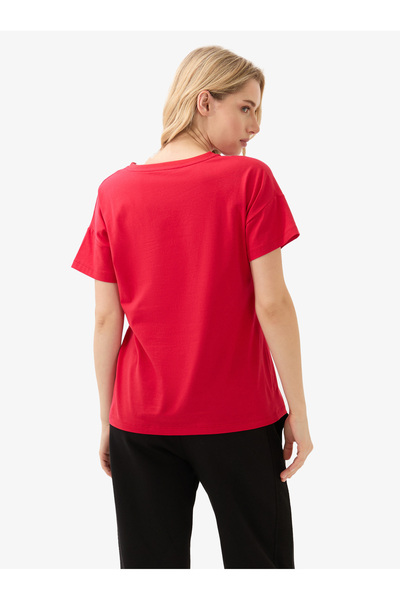 Blackspade Women's V-Neck T-Shirt 60584 - Red