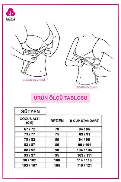 koza iç giyim Kadın Dolgusuz Pamuklu Fitilli Straplez Sütyen