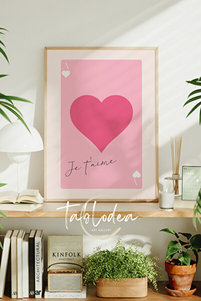 tablodea Aura Çerçeveli Poster Tablo, Dekoratif Love Tablo, Retro Minimalist ...