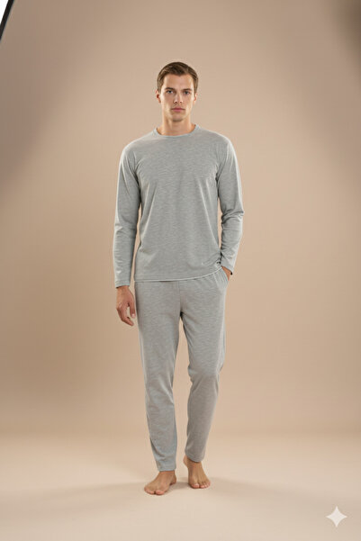 KLY Men's Midi Collar Pajama Set Comfortable Sleep Modern Design