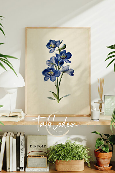 tablodea Ретро картина с рамка с мотив на цветето хезеран, декоративна минима...