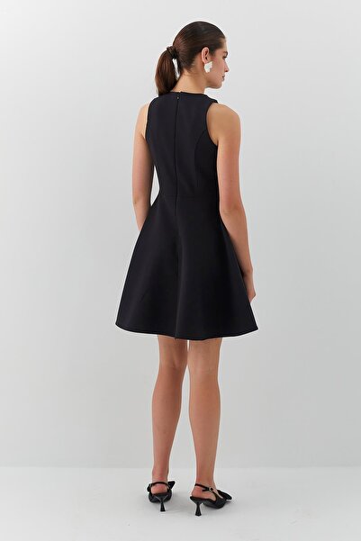 MARKALİSTE Μίντι Φόρεμα με Φούστα Μαύρο