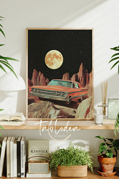 tablodea Ρετρό Σουρεαλιστική Ζωγραφική με Πλαίσιο, Αφηρημένη Μοντέρνα Σουρεαλ...