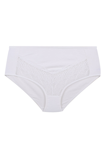 koza iç giyim Women's 3-Piece Wide-Brimmed Lace Cotton Ribbed Panties