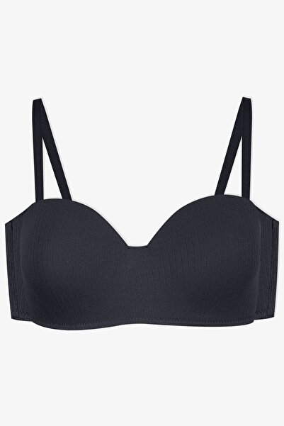 koza iç giyim حمالة صدر نسائية مضلعة بدون حمالات - قطن بدون حشوة