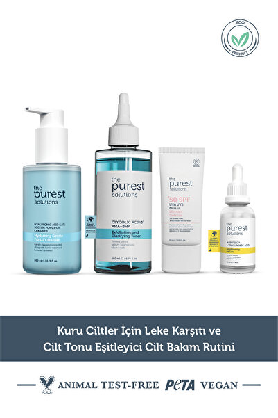 The Purest Solutions Brightening and Skin Tone Equalizing Care Set for Dry and Blemished Skin