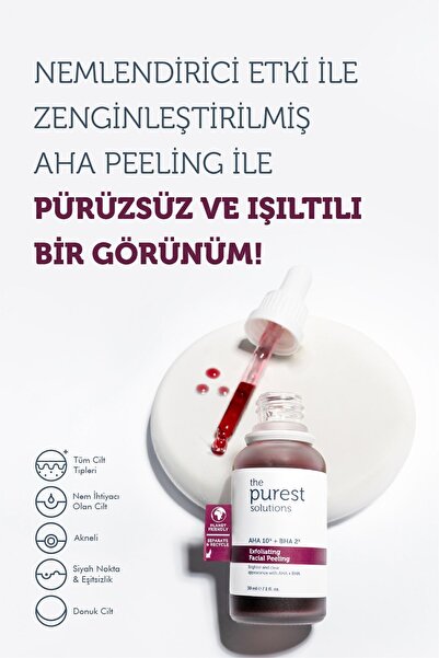 The Purest Solutions Canlandırıcı Cilt Tonu Eşitleyici Yüz Peeling Serum + Spf+50 Güneş Koruyucu