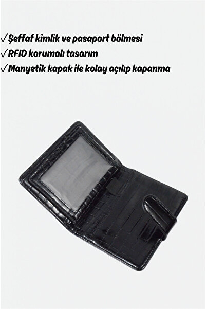 Mazel Design 763 Crocodile Pattern Imported Passport Cover, License Cover, Rfid Protected