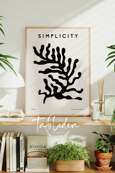 tablodea Tablou cu poster în stil boem, Tablou decorativ minimalist în stil b...