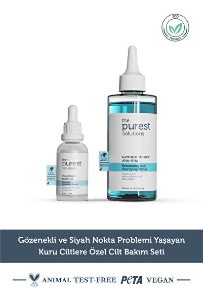 The Purest Solutions Ειδικό σετ περιποίησης δέρματος για ξηρό δέρμα με προβλήματα πόρων και μαύρων στιγμάτων