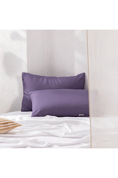 Madame Coco Manon 2-teiliges Kissenbezug-Set, 100 % Baumwolle, Violett