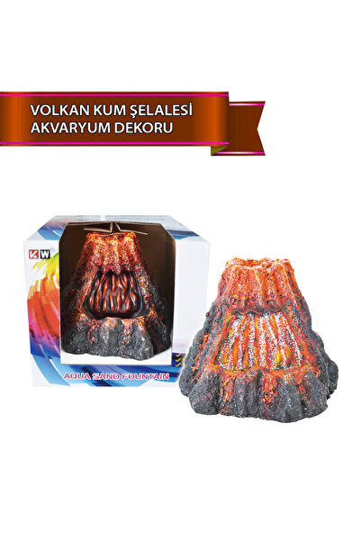 Dophin Kum Şelalesi Volkan Akvaryum Dekoru 17.5 X 17.5 cm taban ve 15 cm yüks...
