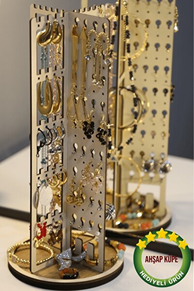 Dobiny Ahşap Çok Amaçlı Takı Organizeri,Dekoratif Takı Standı,Kolye,Küpe,Yüzü...