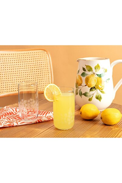 Madame Coco White Leaves Musette 4er-Set Softdrinkgläser - 365 ml