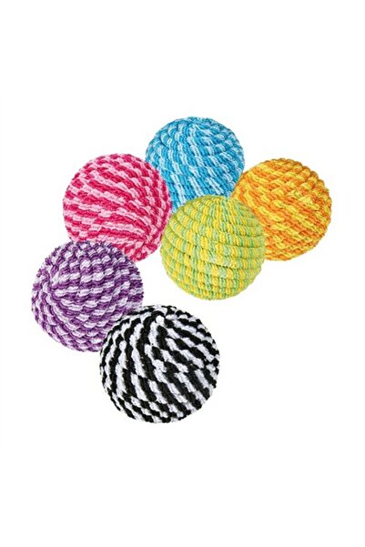 Trixie kedi oyuncağı, örgü top 4,5cm 6 farklı renk