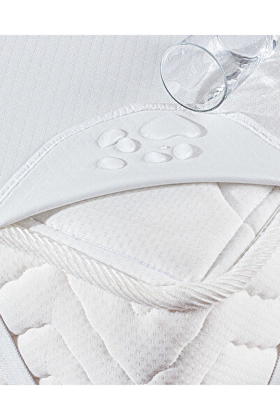 Madame Coco Flore flüssigkeitsdichte Eckmatratze für Einzelbett, elastisch, Weiß