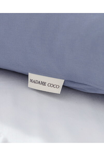 Madame Coco Manon 2-teiliges Kissenbezug-Set aus 100 % Baumwolle – Dunkelblau