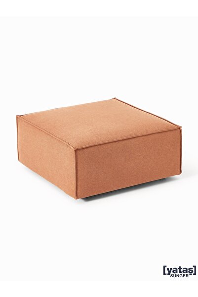 Mobilya Stant Most Mollis Kare Puf Silinebilir Kiremit Keten Kumaş Yumuşak Sü...