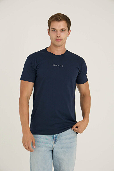 KLY Ανδρικό μπλουζάκι με μεγάλο λαιμόκοψη T-511B