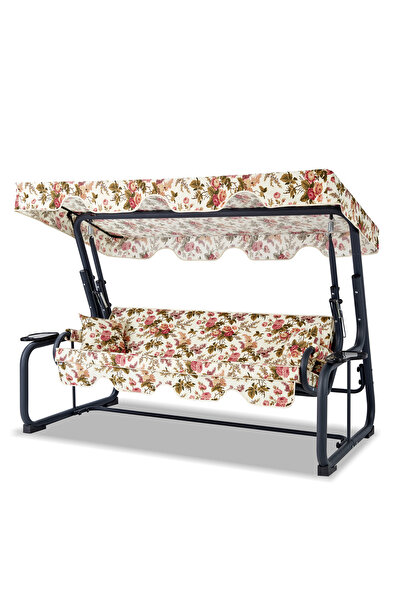 Erinöz Rubus 4 Kişilik Bahçe Balkon Teras Salıncağı - İngiliz Gülü