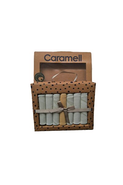 Caramell My Baby Kumsal %100 Coton 7li Bebek Ağız Silme Mendili Yeni Sezon Go...