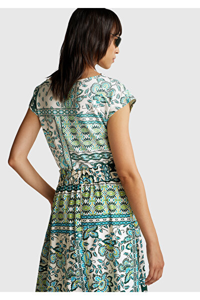 United Colors of Benetton Γυναικείο αμάνικο μπλουζάκι με ανοιχτό πράσινο σχέδιο