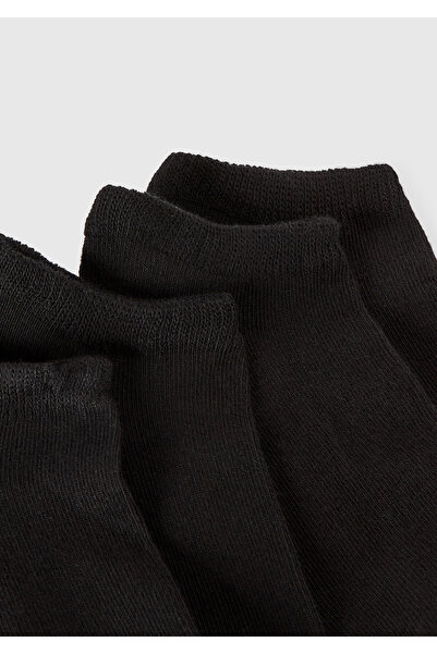 United Colors of Benetton Момчешки черни чорапи до глезена, 4 чифта