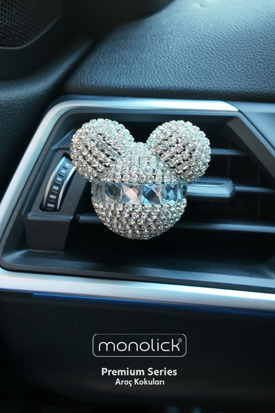 Monolick Diamond Kristal Ve Baget Taşlı Mickey Mouse Araba Oto Klima Petek Ar...