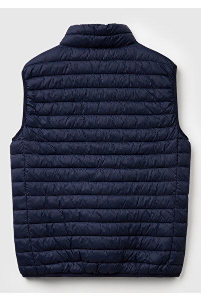 United Colors of Benetton Erkek Lacivert Polyester Dolgulu Regular Fit Yelek