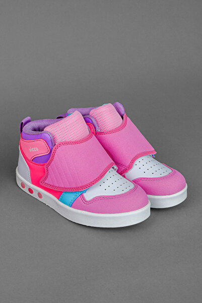 Vicco Ufo Model Işıklı Kız Bebe ve Çocuk Spor Ayakkabı Pembe Bot