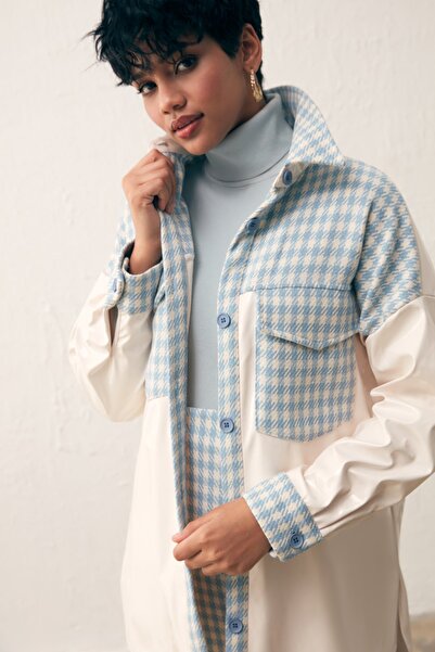 Sateen Rugan Kazayağı Gömlek - Bebe Mavi