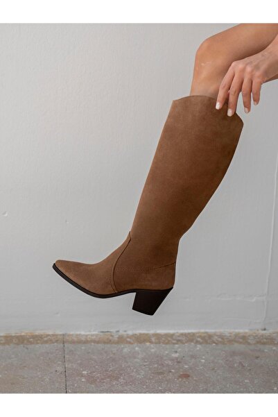 ECENİN BUTİĞİ Arnold Camel Süet Hakiki Deri Çizme