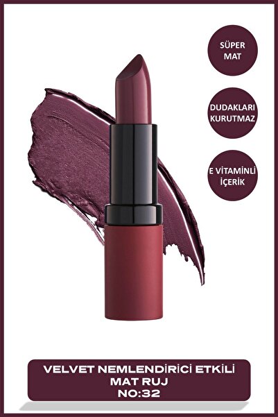 Golden Rose Velvet Matte Lipstick 32 Velvet Mat Ruj 4,2 G