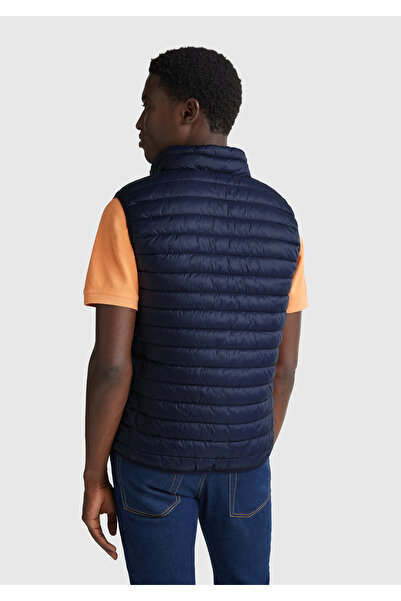 United Colors of Benetton Erkek Lacivert Polyester Dolgulu Regular Fit Yelek