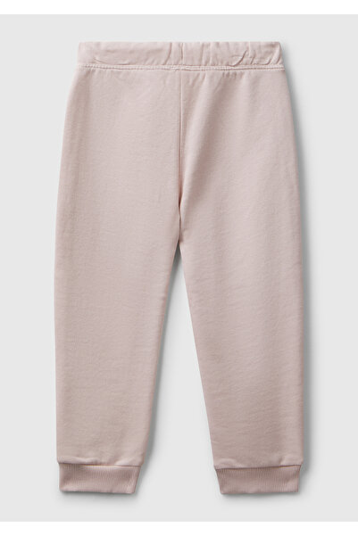 United Colors of Benetton Κοριτσίστικο φούτερ με κεντημένο λογότυπο σε ροζ χρώμα