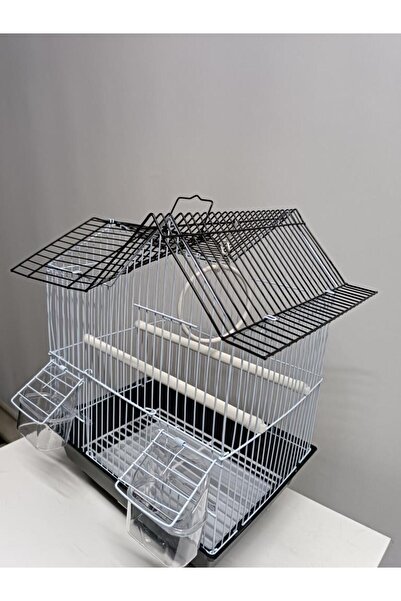 netx Siyah Kuş Kafesi Çin Evi 30x23x51 Kanarya Muhabbet Kuşu için