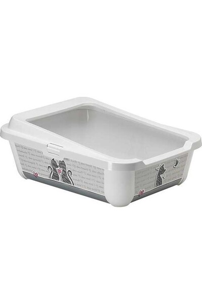 Moderna Hercules Açık Kedi Tuvaleti Love Boy: 51 cm En: 39 cm Yükseklik: 19 cm