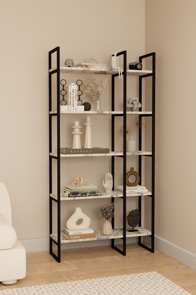 Phobia Solto Home OB5-15 Dekoratif Metal Kitaplık | 180 cm Çok Amaçlı Raf Sta...