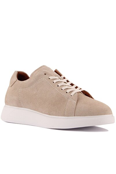 SailLakers - Beige Suede Leather Men's Casual Shoes 101-7039-H1235