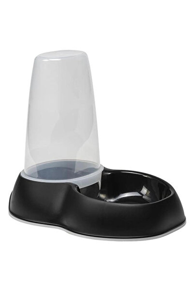 Moderna Seniflo Kedi ve Köpek için Hazneli Mama ve Su Kabı Siyah 1.5 Lt