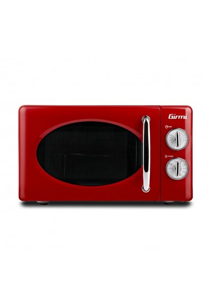 Girmi Cuptor cu microunde Retro Vintage, 20L, 700W, Temporizator, Grătar, Roșu